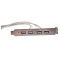 MainBoard 4 Port USB 2.0 to 9 Pin Header Bracket Extension Cable. 
