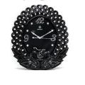 Peacock Wall Clock - Black. 