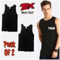 Pack Of 2 Mens Black Branded Vest Black Cotton ( Banyan ) For Gents. 