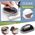 Magic Emery Sponge Brush Wipe Eraser Cleaner Kitchen Tools Decontamination Bath Rust Strong With Handle Cleaning Black Brow G9V1. 