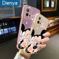 dienya For vivo Y75 5G Y55 5G IQOO Z6 5G Case Cartoon Cute Mickey Mouse Side Design Phone Case Square Edge Pattern Silicone Softcase Luxury Plating Casing Full Cover Camera Shockproof Protection Cases. 
