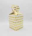 GOLDEN POLKA DOT THEME GOODY BOX PACK OF 10 GOLDEN THEME FAVOR BOXES. 