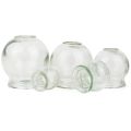 Glass Massage Cups for Lymphatic or Fire Cupping (Set of 5 cups). 