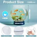 UNBREAKABLE 10" 11L  Aquarium Crystal-Clear Like a Glass Fish Bowl For Pet Hobbyists Decorating Items For Home Crafting Centerpieces Ideal gift item & kid toy for fish enthusiasts (Included Light & Accessories). 