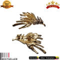 Fashion Coat Pin Brooch - Men Eagle Feather with Nug Brooch Pin - Golden - Jewelry Men’s Suit Coat Lapel Pins Shirt Collar Accessories. 