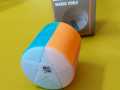 Rubiks Cube Cylinder-with Star Shape up side- A Challenging Clinder Cube With All New Attractive Colour "Frosted Inside" Sleek Design Light weight 88 Gm Smooth Turning. 