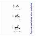 Deer Silhouette Stag Wall Sticker Wall Sticker, elegant decor. 