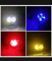 Owl Shape Crystal Multi Color Drl Led Fog Light For Bikes. Universal Fitment, Fog Light For Bikes- 8 Working Modes ( PLease Use it ON Battery)- Metal Back Body. 