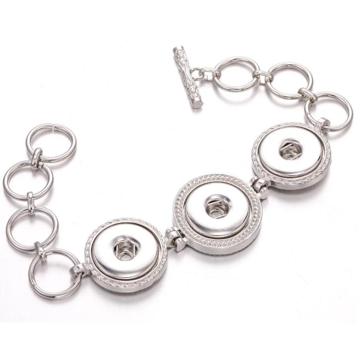 High Quality Snap Jewelry Bracelets Metal 18mm Snap Button Bracelet for Women Men Fit Snap Button Jewelry Button Bracelet Bangle