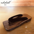 WHOHOLL Geta Summer Men‘s Slippers Flip-flops Wooden Slippers Japanese Geta Clogs Shoes Cosplay Costumes Shoes Slides. 
