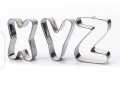 Large  26 Piece Stainless Steel Alphabet Cookie Cutter Set for Cookie and Food Decorating / Size 3 inch Long. 