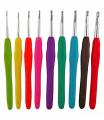 Imported Crochet Hook Set - Rubber Grip (Set of 9 Hooks). 