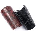Unique Gauntlet Wristband PU Leather Medieval Vambrace Arm Guards Archery Bracer. 