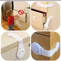 Child Baby Safety Plastic Locks for Drawers, Cabinet And Doors, Refrigerators Child Safety Cabinet Baby Door Lock Drawer Locks Cupboard Proof Fridge. 