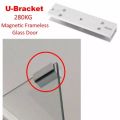 Conventional 280kg Magnetic lock U shape Bracket 350lbs Frameless Glass Door Access Control System UM180. 