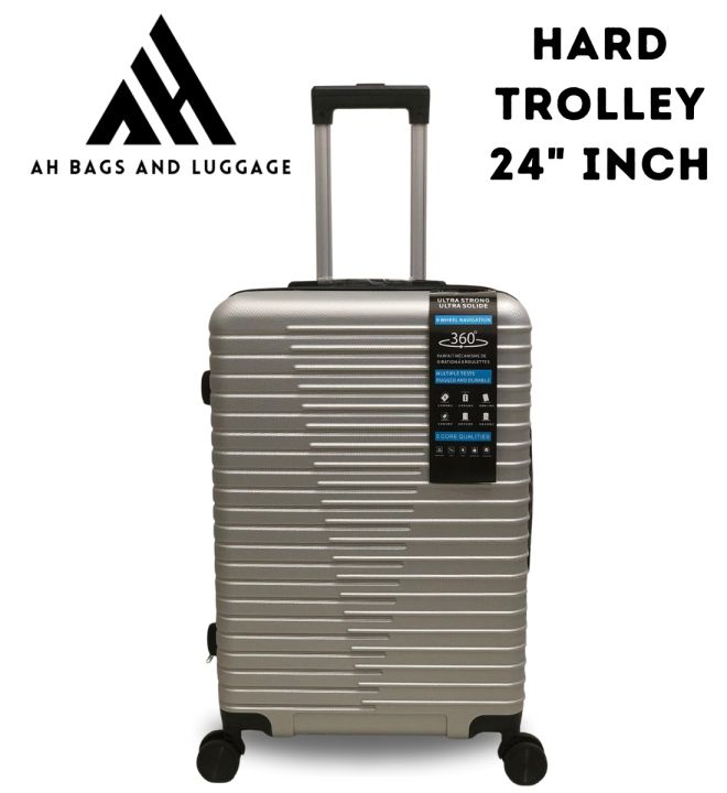 ABS Medium Trolley suitcase 24" Inch ABS Hardside Spinner 4 Wheel Luggage 360 wheels fibre body lock supported