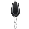Keychain Portable Charger for iPhone, Mini Power Emergency Pod Small Power Bank Battery Pack, Fast Charging Cell Phone Charger for Apple-Plug Android Type-C iPhone 14/14 Plus/14 Pro Max/13/Pro Max/12, Airpods and More (Black). 