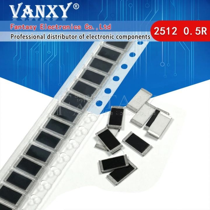 50PCS 2512 SMD Resistor 1W 1% 0.5R 0.5 ohm R500