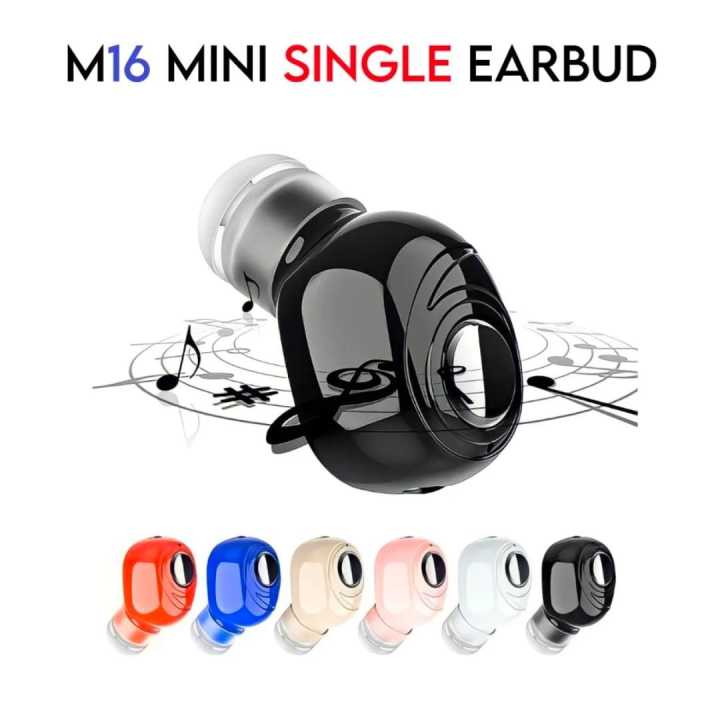 M16 Mini Wireless Bluetooth V5.2 Headset, Single In-Ear Handsfree Headphones, Premium Quality