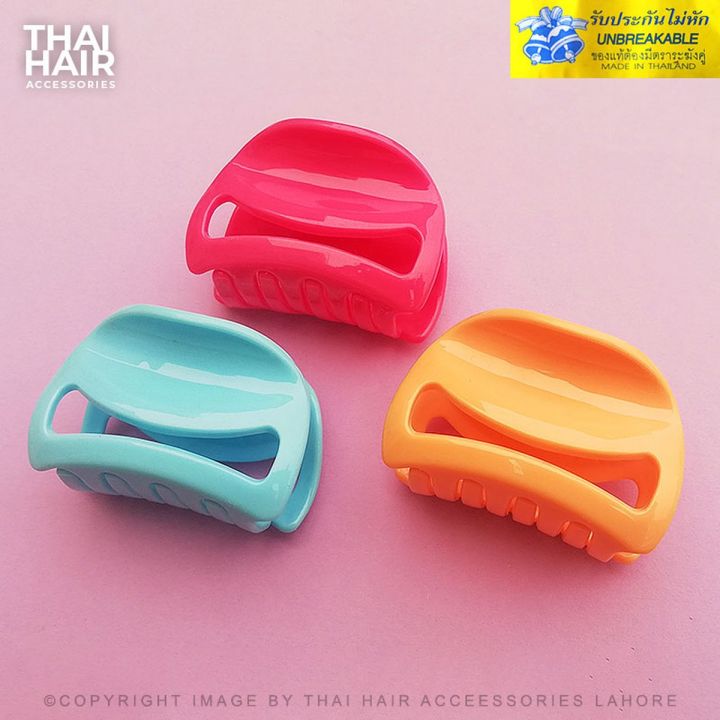 【Thai Hair Accessories】3 Pcs Thai Hair Catchers 2 inches - Unbreakable - Made in Thailand