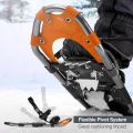 Odoland 4-in-1 Lightweight Snow Shoes Set Snowshoes with Trekking Poles, Waterproof Snow Leg Gaiters and Carrying Tote Bag. 