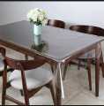 4/6& 8 Seater PVC Transparent Clear Dining Table Cloth / Cover Plastic Table Cover Protector Sheet Rectangle. 