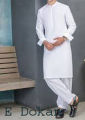 White Cotton  Suit Of Soft Cotton (Unstitched) For Men(Shalwar-kameez) Orignal. 