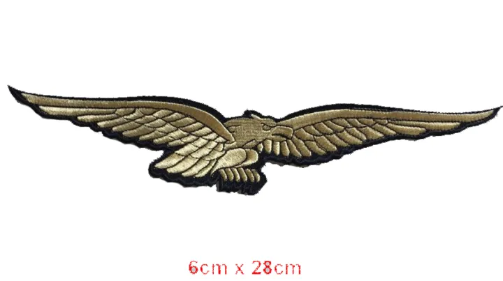 Golden%20flying%20eagle%20Embroidery%20badge%20clothes%20Iron%20on%20Sew%20on%20Patch#888%20-%20Image%202