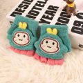 1-5 Years 1-5 Years Knitted Kids Half Finger Mitten Gloves Flip Cover Mittens. 