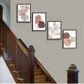 4 pcs 10x12" Picture Frames Abstract Art Wall photo frame Living Room Picture Frame & Room Decor Foto frame. 
