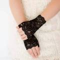 Black Fingerless Net gloves Fashionable Breathable Summer & Winter Season For Girls. 
