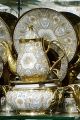 Full Golden Cheeni Dinner Set For Dining - 75 Pieces. 