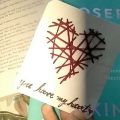 trendy heart design card for loved ones / cute thread card gift. 