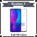 Realme 3 Full Black 9D/5D/10D/11D/6D Tempered Glass Screen Protector Edge to Edge Full Glue Premium Quality Glass For Realme 3. 