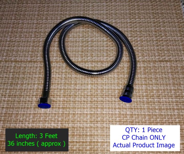 Muslim Shower Chain Pipe - Bath Hand Shower Steel Pipe  ( CP Chain ) - 1 Piece