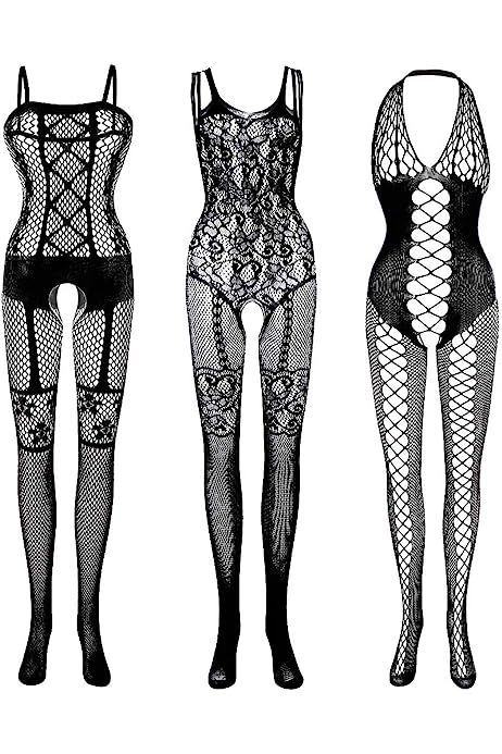 Women Hot Fishnet Body stockings Nighty Flexible & stretchy for Date Wearing & Night suit , One piece in Free size