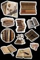 Brown theme journaling stickers, scrapbooking, vintage stickers, mobile stickers. 