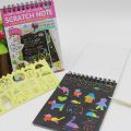 A6 Size Rainbow Scratch Note Pad Scratch book with wooden Stick size 10 cm x 14 cm 10 Sheets. 