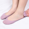 Silicone Anti-slip Invisible No Show Socks Ultra-thin Breathable Sock Women Slippers Solid Color Ice Silk Low Cut Boat Socks. 