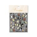 5D Realistic Relief Japan Evil Spirits Cartoon Young Characters With Horns Adheisve Nail Art Stickers Decals Manicure Ornaments. 