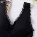 High Elastic Wide Straps Sport Bra Stylish Supportive Front Criss Cross Lace Sports Bra Perfect for Active Southeast Asian Women. 