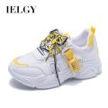 IELGY Joker sneakers women's trend mesh comfortable and breathable fashion casual platform shoes. 