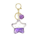 Internet celebrity dithering sound blind TV key chain bag pendant creative floating Kuromi Acrylic oil flowing sand bottle. 