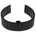 Watch Strap Stainless Steel Metal 22mm Compatible with All Smartwatch Belt Matte Finish Luxury Band Black 90g. 