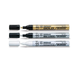 Snowman Paint Marker Permanent Round Tip (1 - Piece) White - Gold - Silver. 