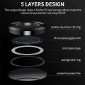 iPhone 16 Pro Max/iPhone 16 Pro - 9H Tempered Glass -Camera Lens Protector w/ Aluminum rings Anti-Scratch, Anti-Shatter,  Case Friendly, Easy Install - Black. 
