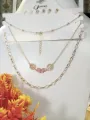 Elegant Multi Layered Chains Designer Chokar Necklace with Earrings from Seek for Style. 