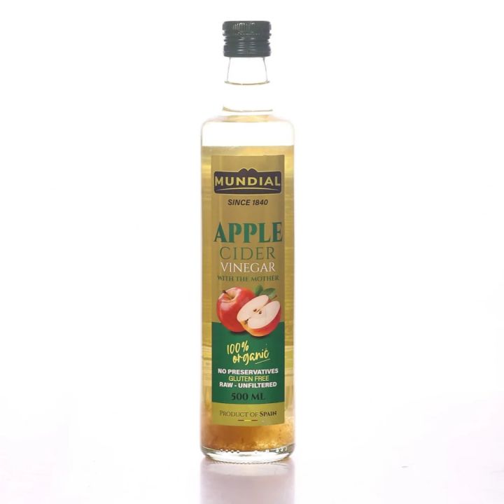 MUNDIAL APPLE CIDER VINEGAR 500 ML (𝐢𝐦𝐩𝐨𝐫𝐭𝐞𝐝 & 𝐨𝐫𝐢𝐠𝐧𝐚𝐥)