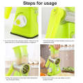 Vegetable Drum Slicer with 3 Blade - Manual Tabletop Drum Multi-Shredder Cheese Grater Machine - 3 In 1 Manual Rotary Vegetable Drum Cutter Hand Operated Chopper - Drum Grater - Salad Cutter - Kitchen & Dining, Food Processors - Graters, Peelers & Slicer. 