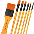 keep smiling 7Pcs Paintbrush Art Paintbrush Wooden Art Accessories Brush Paint Brush Painting Supplies Painting Brush kit Oil Paintbrush Paint Brushes Acrylic Paint Brush. 